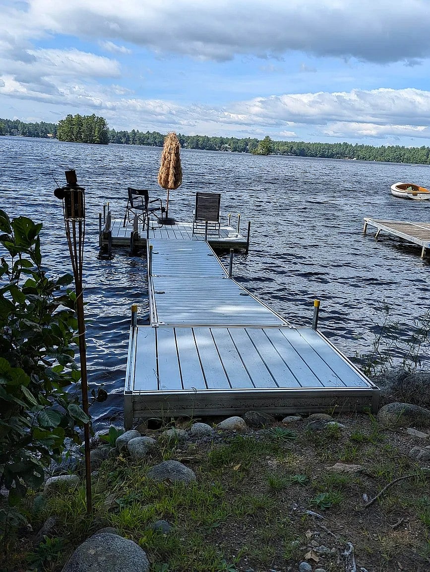 Private dock on Watchic Lake.