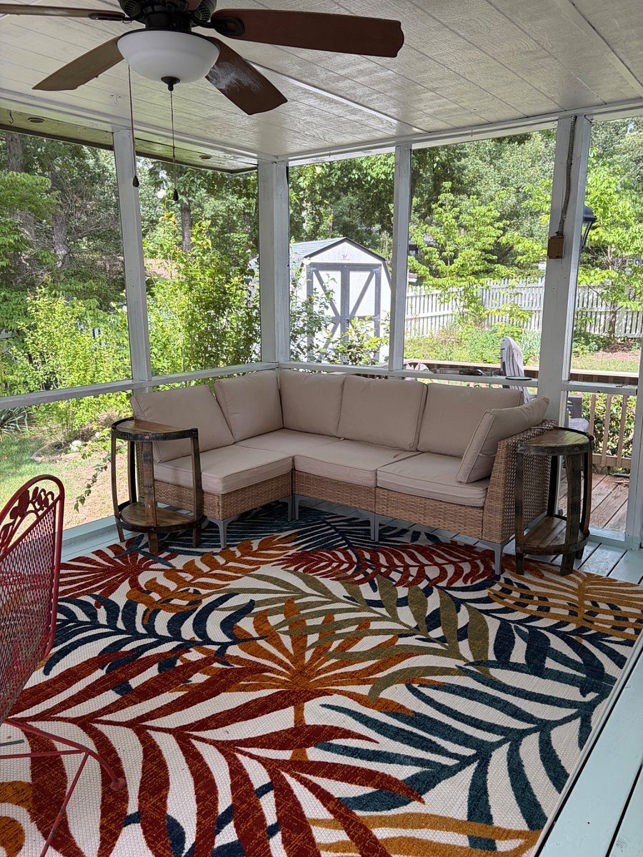 Back porch is screened