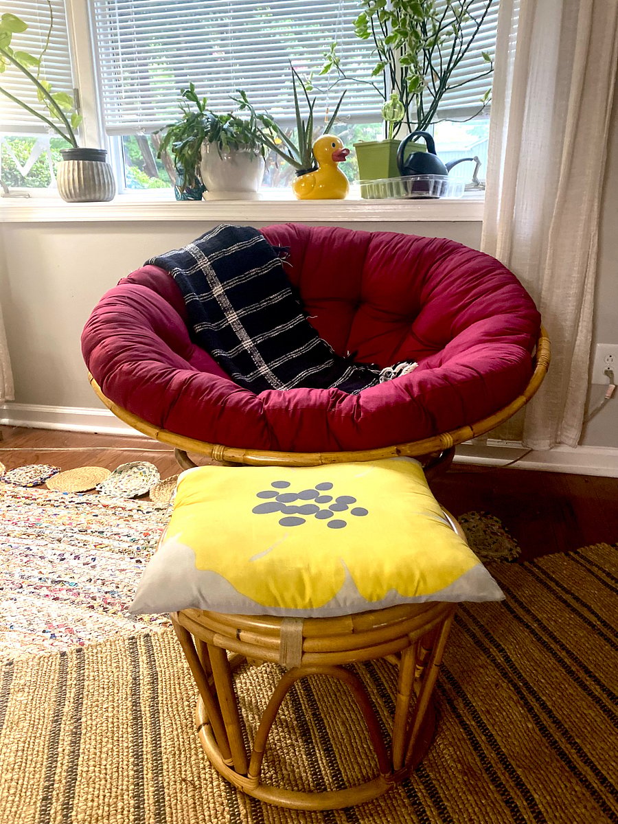 Comfortable Papasan Chair Cushion for Reading Books/Relaxing