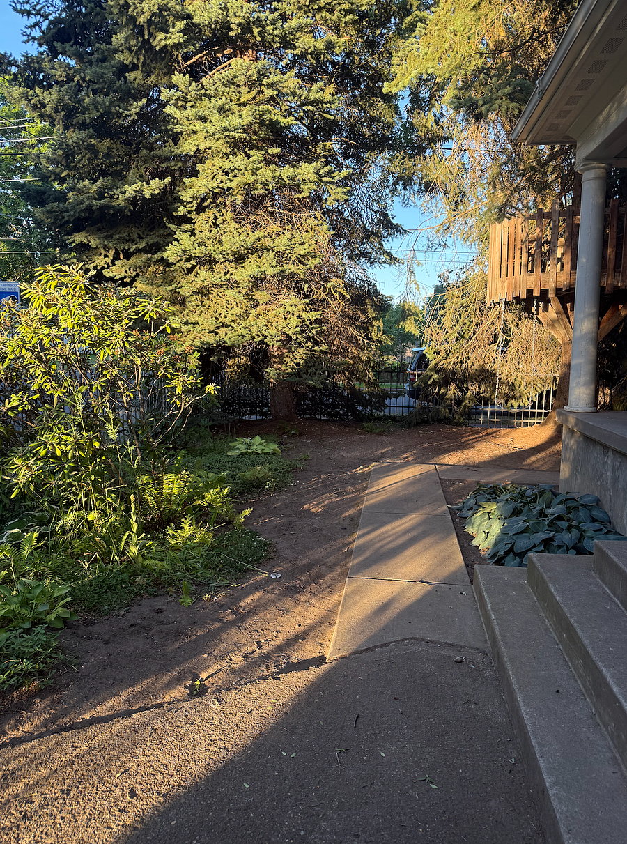 Concrete path around the whole house
