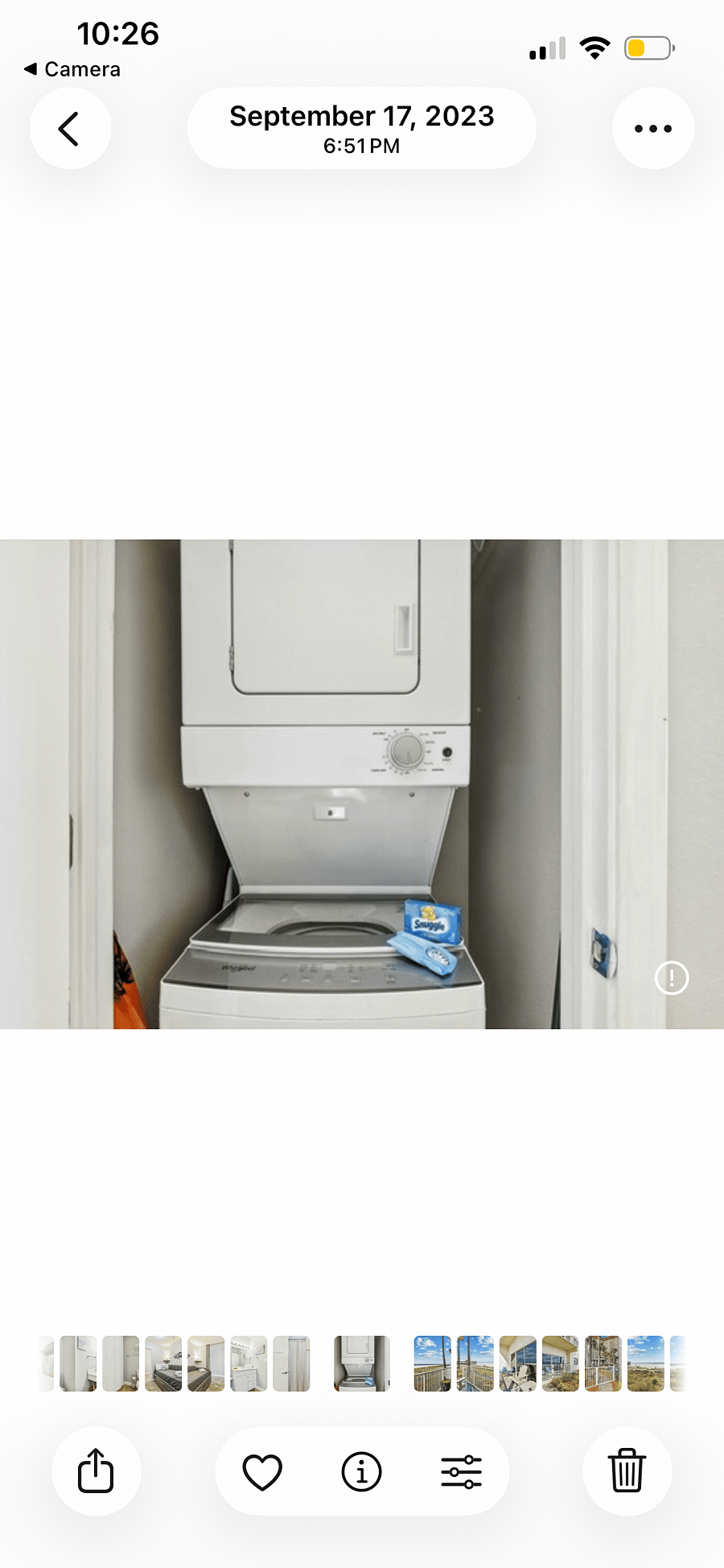 Washer dryer in unit