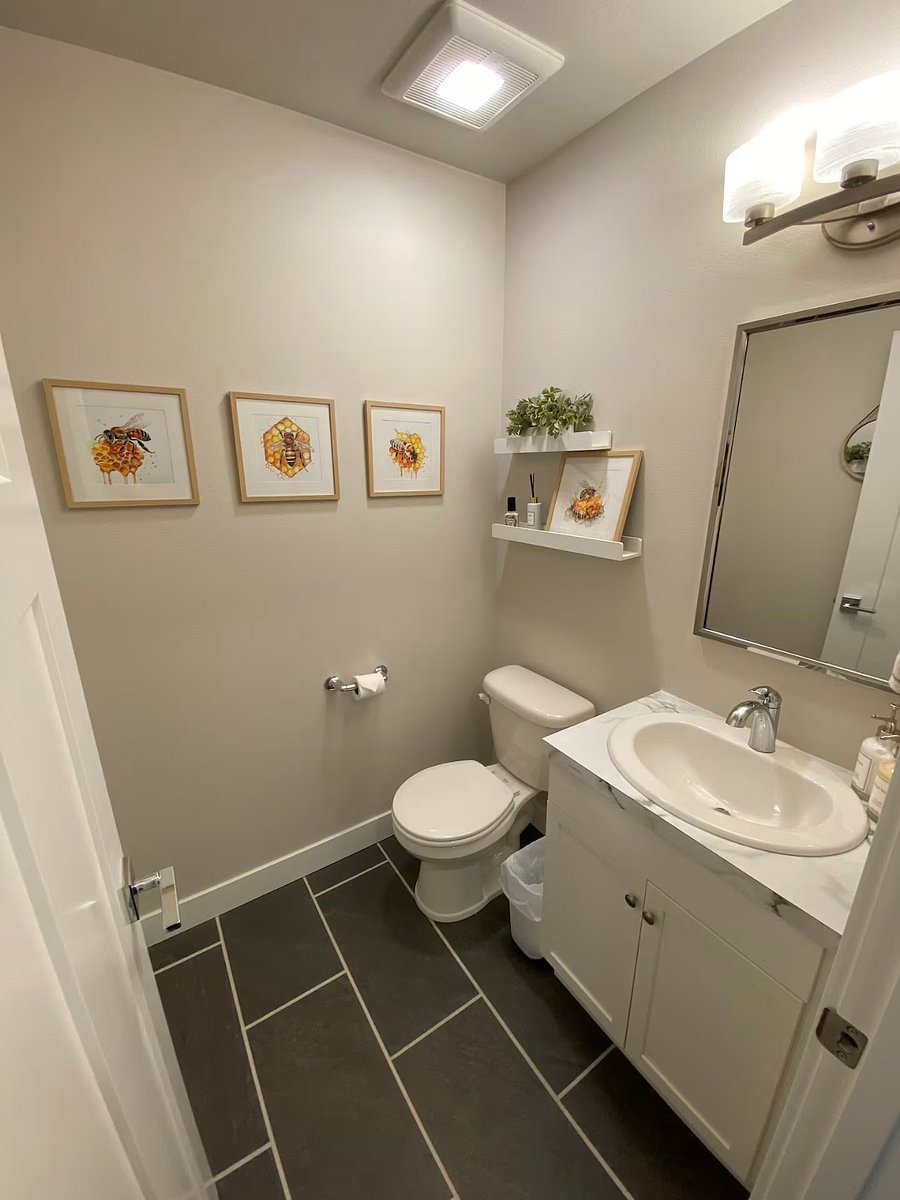 Half bath located on the main level.
