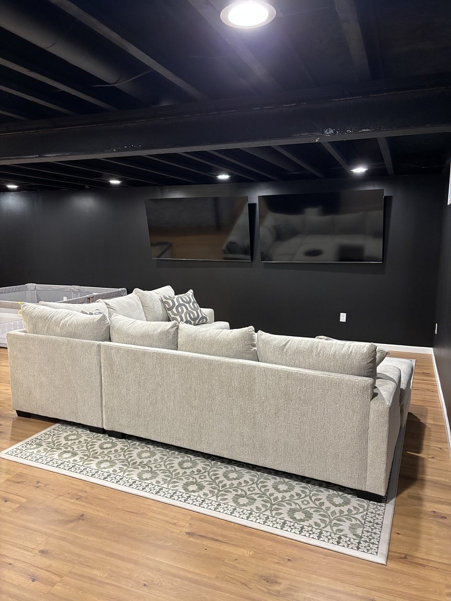 Finished basement - 2nd living space. 2 TVs