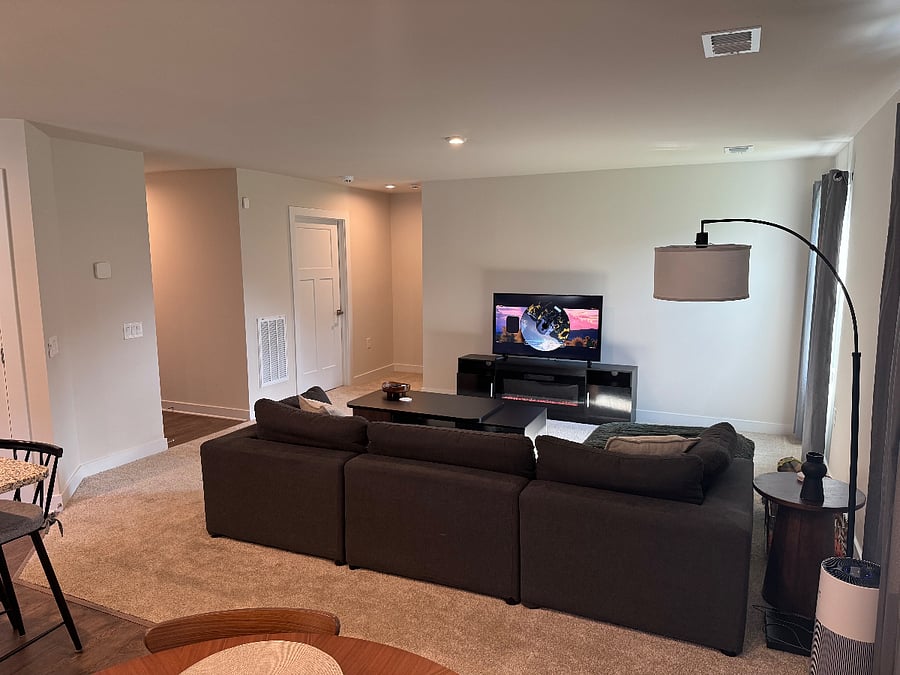 Living Room - Samsung Smart TV & Electric Fireplace
