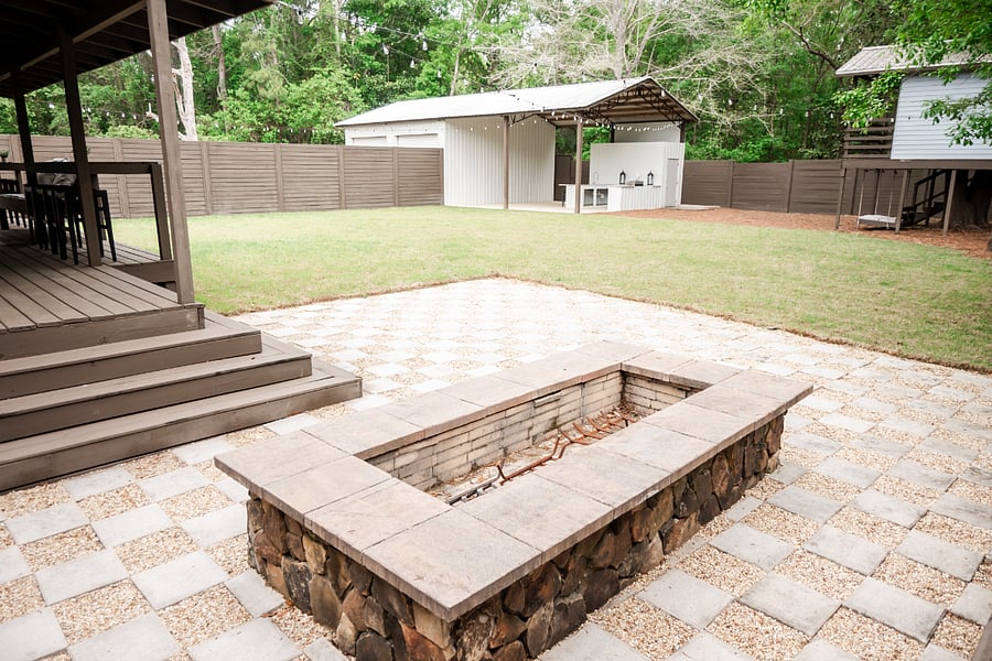 Outdoor Wood Fireplace