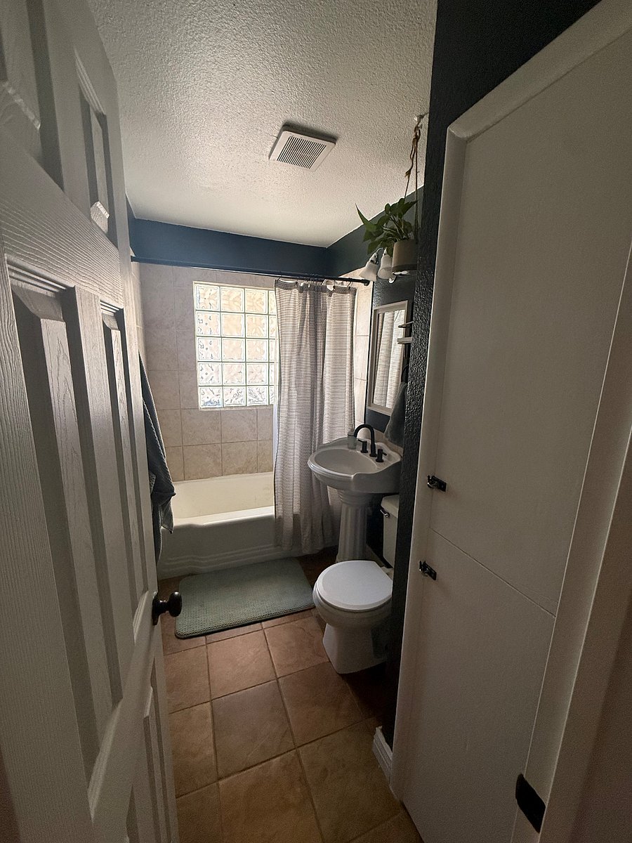 Bathroom with ample closet storage 