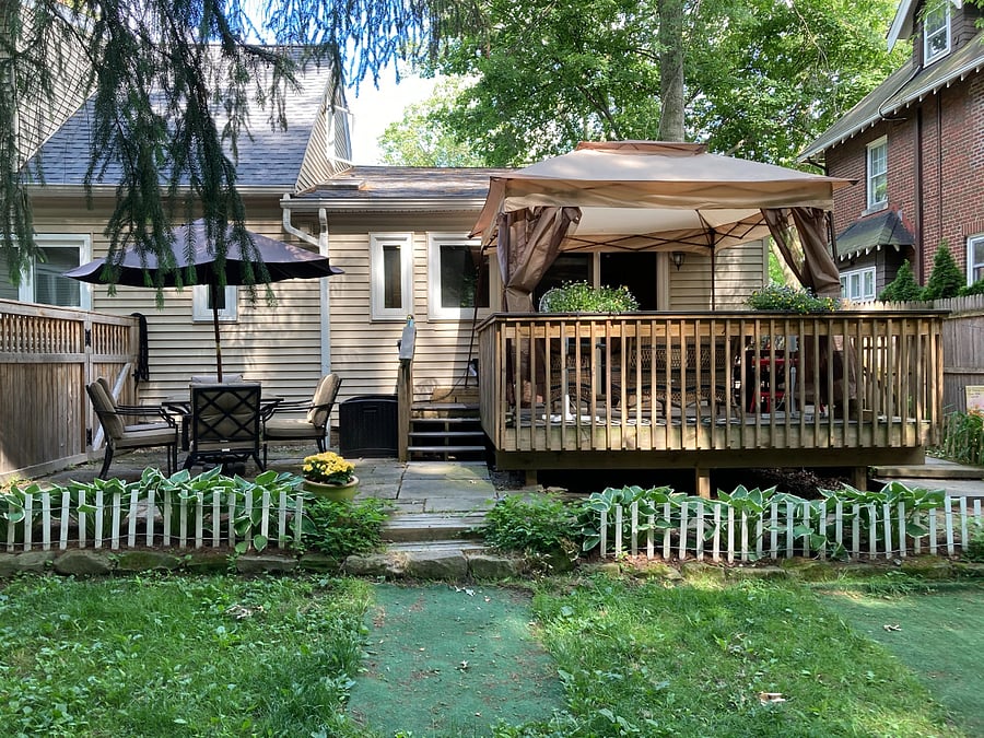 Back yard deck and patio