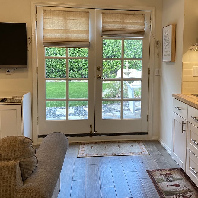 Your view thru the French Doors.