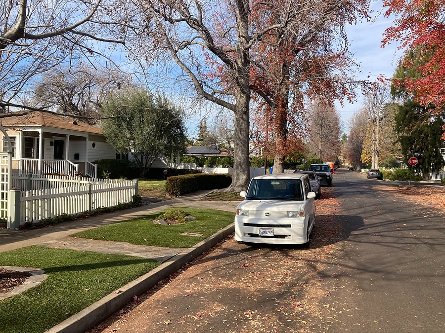 Safe neighborhood, ample street parking.