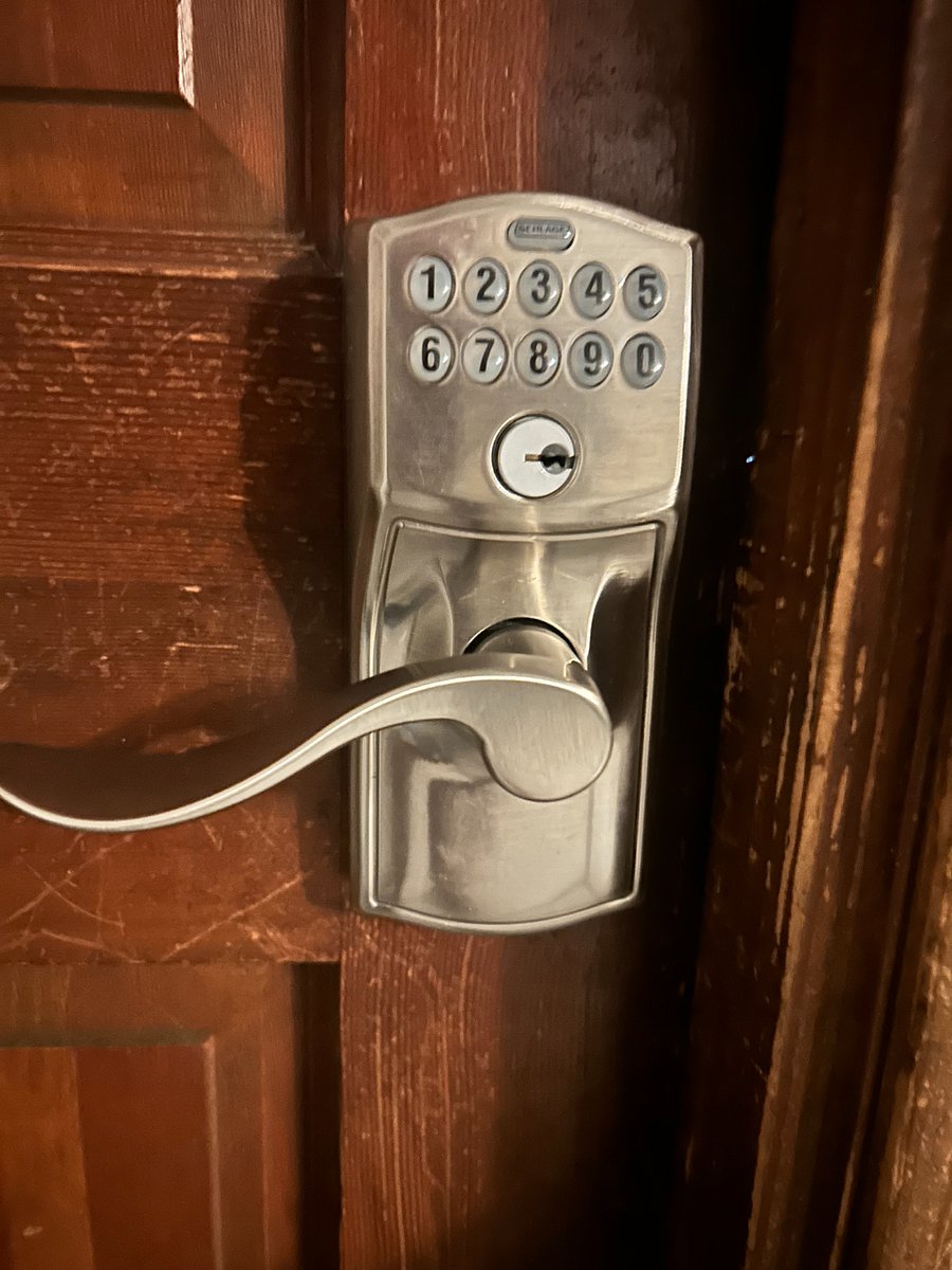 (Photo for attention) coded Wifi locks with touchless entry (app) will be installed to allow renters to get into the house and room.