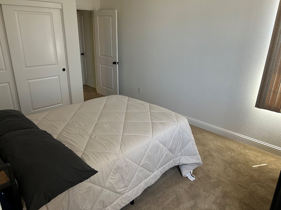 Bedroom with full size bed