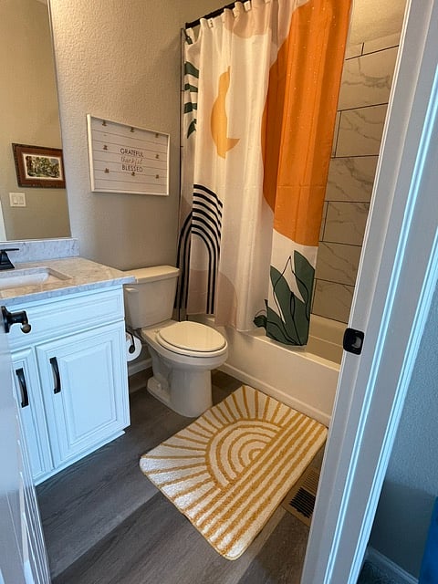 2nd floor bathroom with shower & tub. 