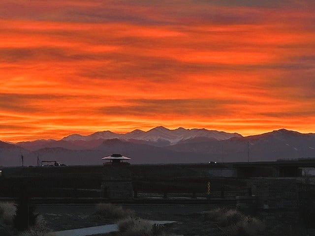 Sunset view taken just steps away