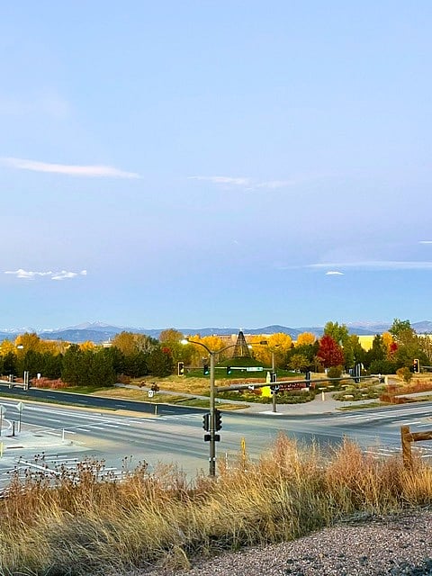 entrance to Sculpture Park, approximately a 15-minute walk; park has a 1.5-mile paved loop path and connects to the Promenade shops at Centerra