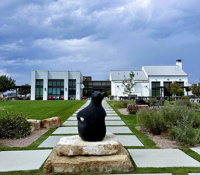 Our home is located a short 4 min walk up to the HUB (view is the back of the HUB)