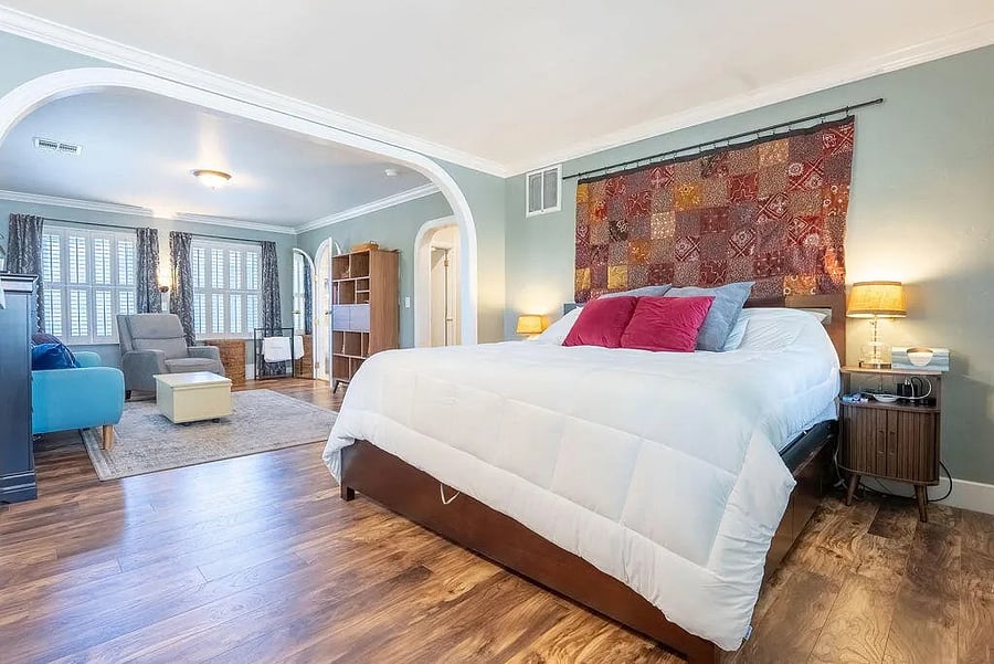 Primary Bedroom, king sized bed