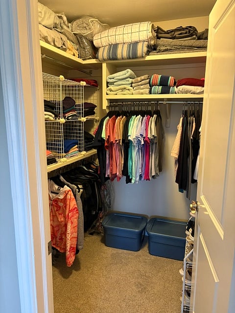 Nice spacious walk-in closet. 