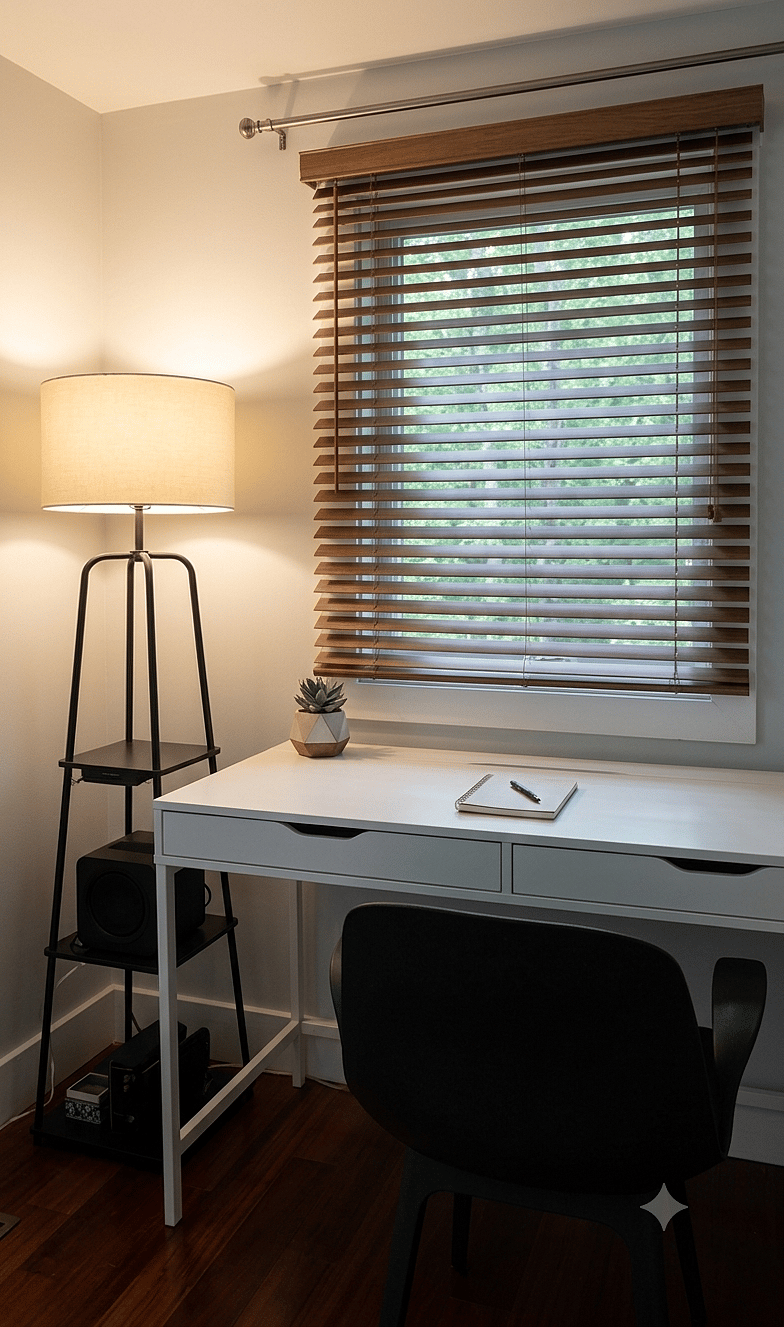 Dedicated work station, WiFi included, and view of east gardens