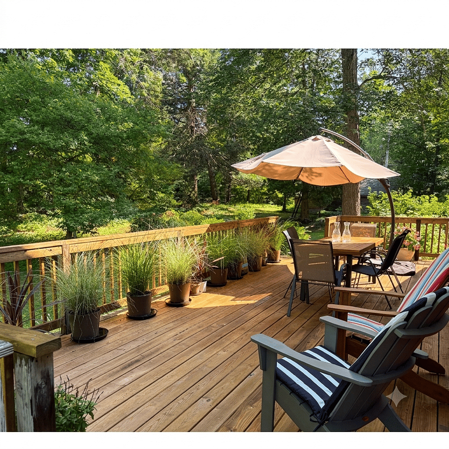 Eat, work or lounge on our beautiful deck