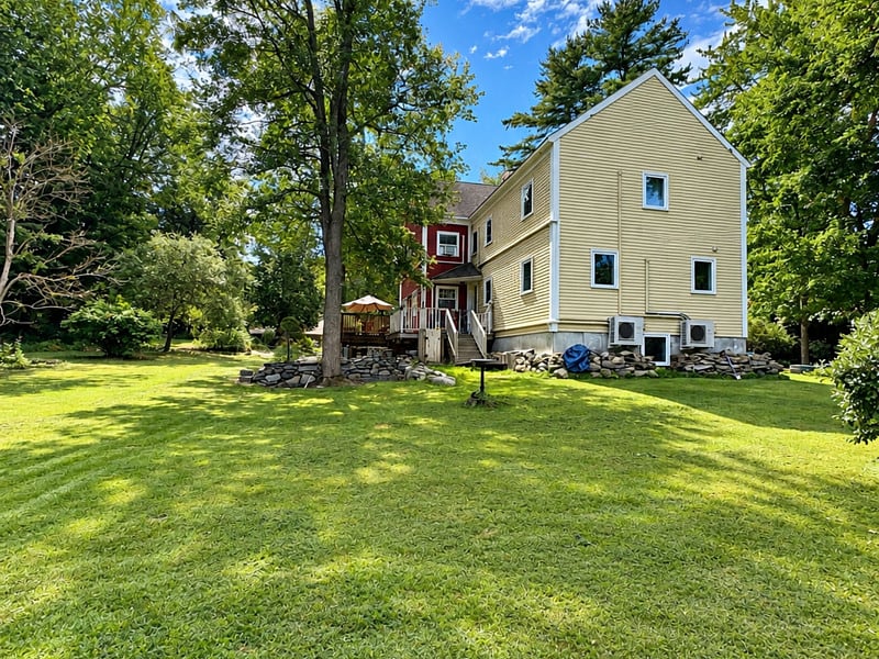 Backyard view of house