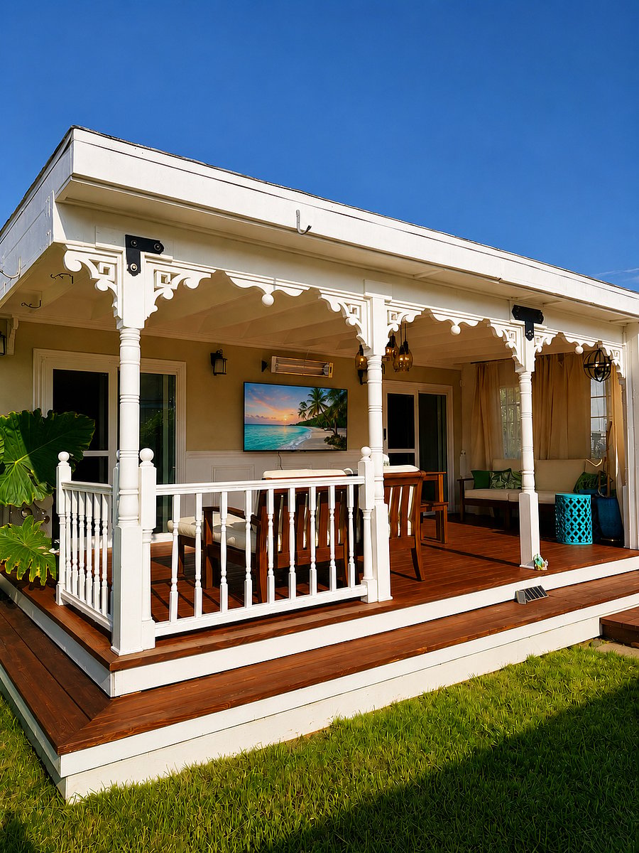 300sqft covered Patio w/ 65 inch TV