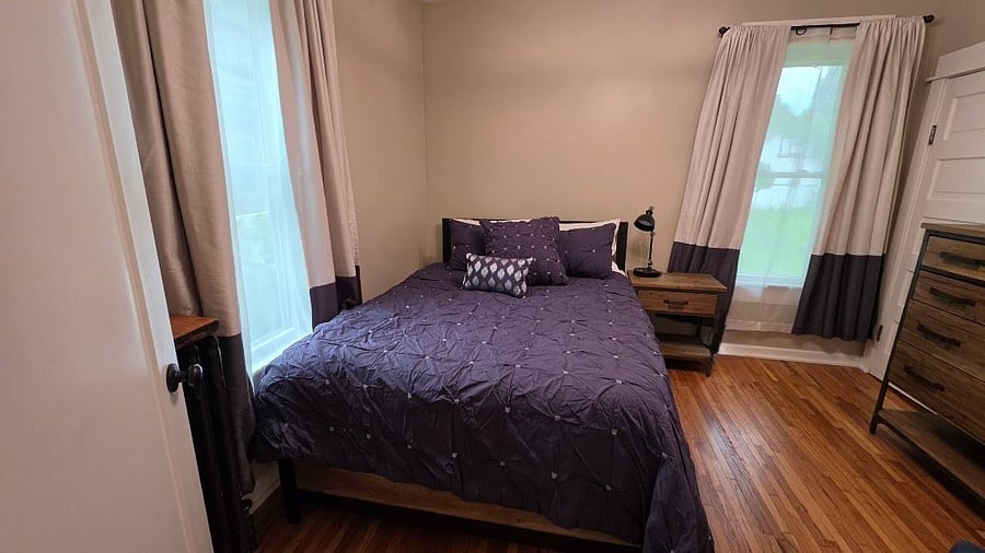 Main-floor bedroom with queen bed