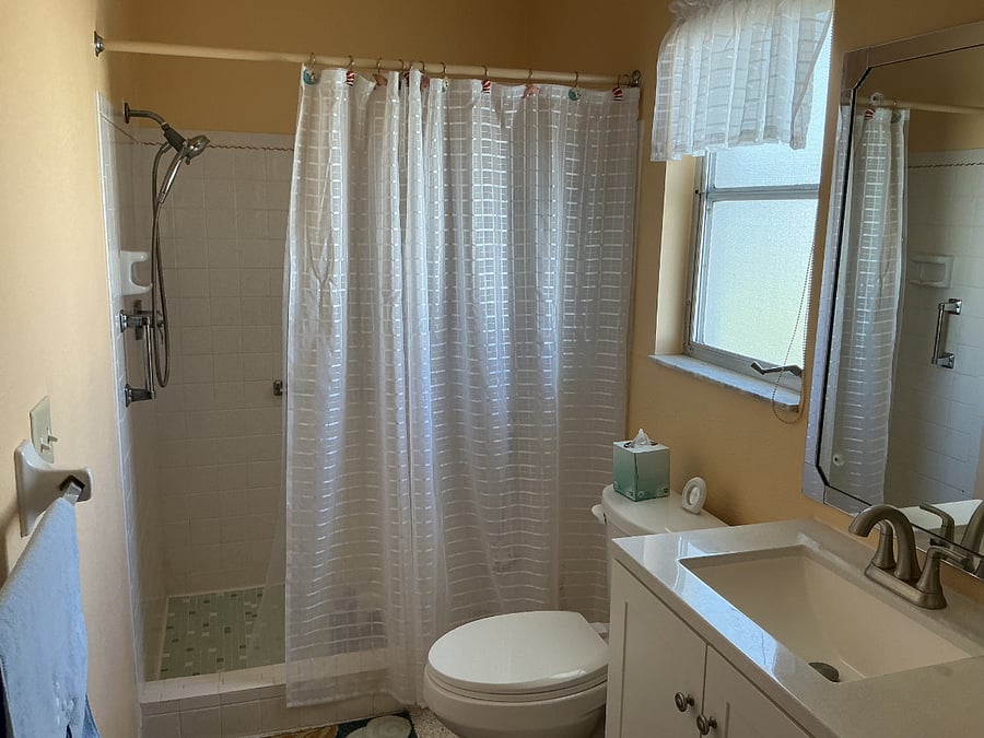 Bathroom with walk in shower