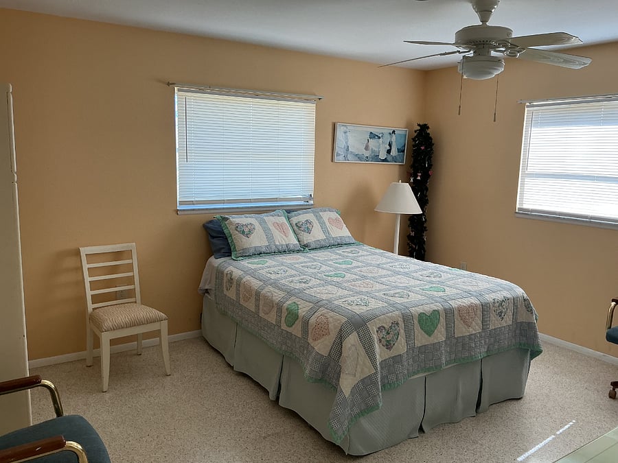 Bedroom with walk in closet