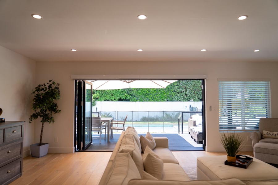 Accordion doors for inside outside