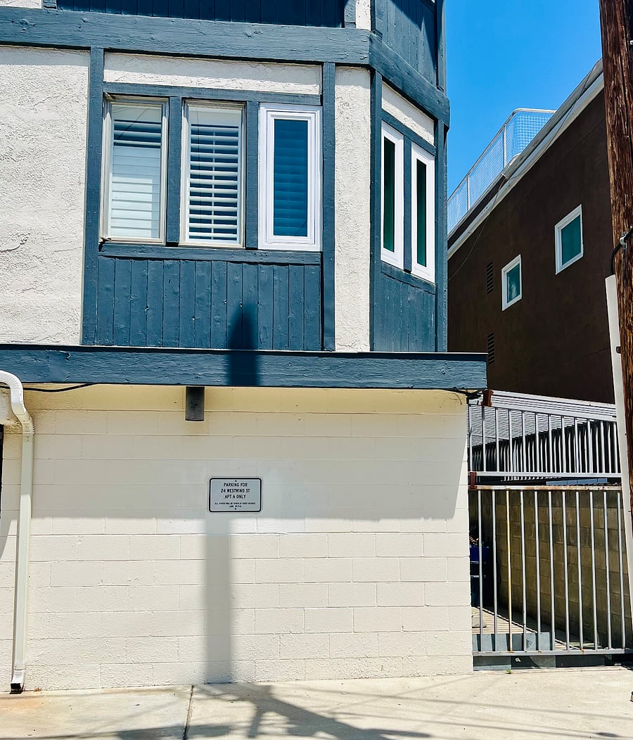 This is the off-street reserved parking spot directly outside the unit, which you can see above. This is at the rear of the home.