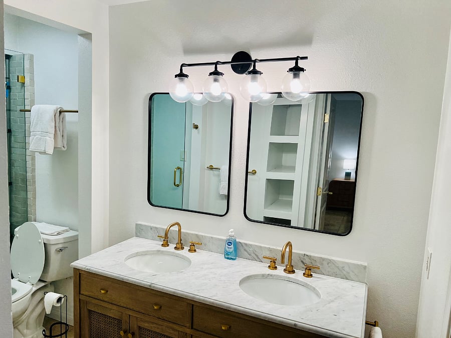 Primary bedroom bathroom double sink