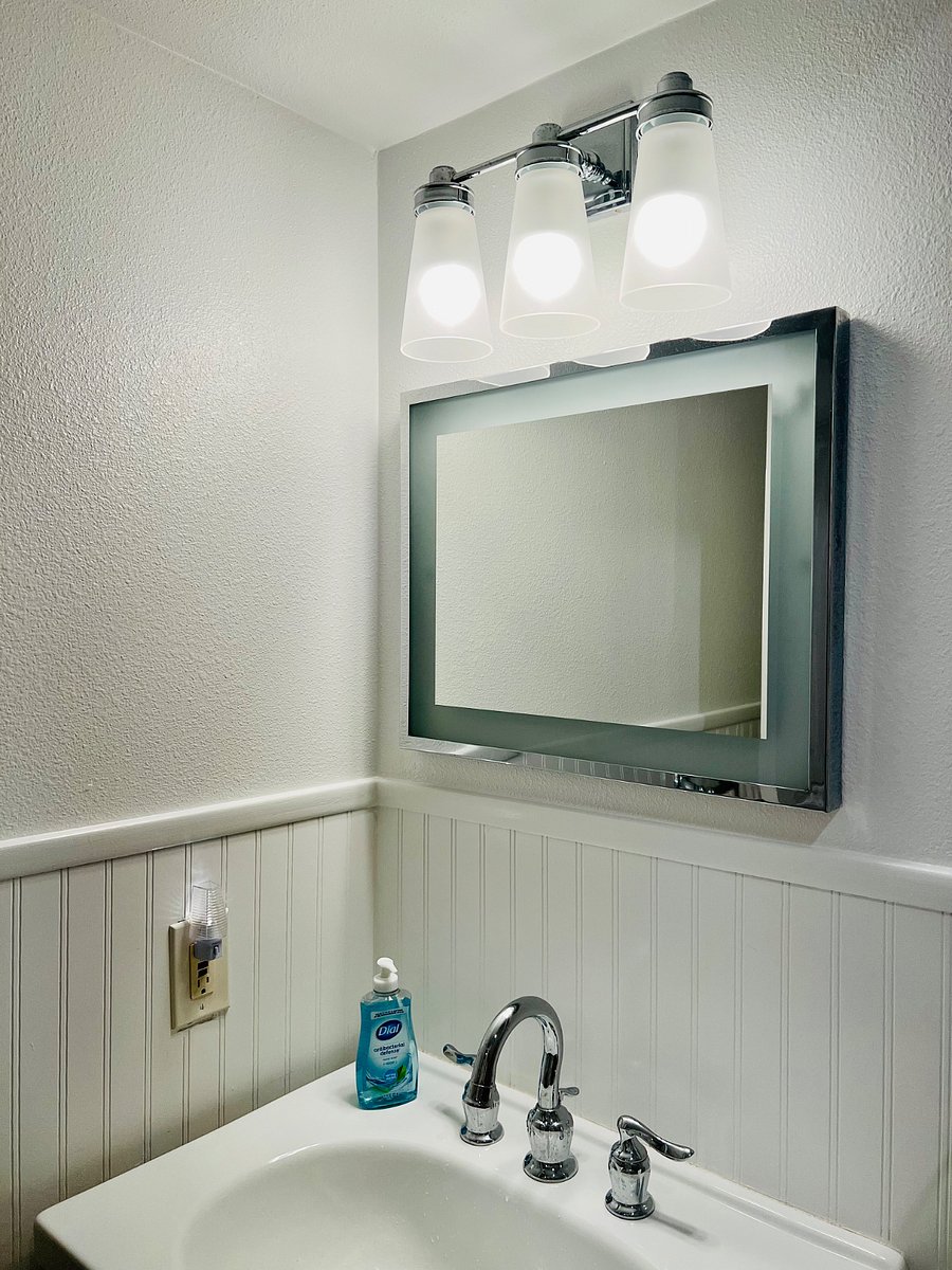 Mirror in guest bathroom