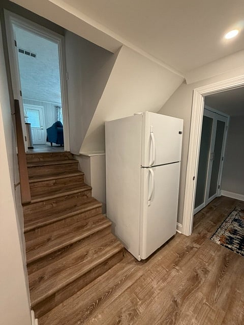 View from lower level to main level