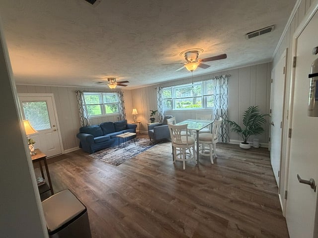 Main living area view from kitchen