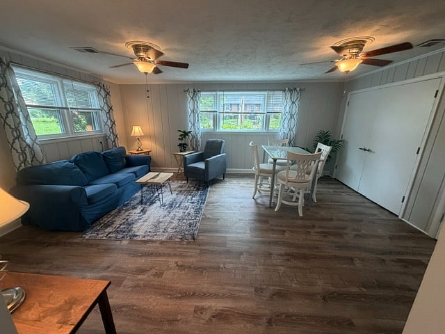 Main living area view from bedroom