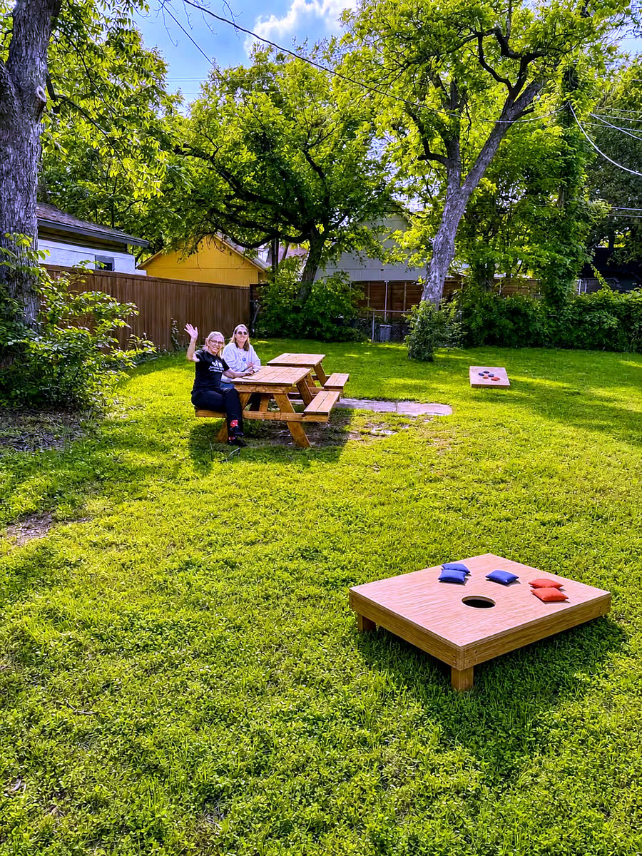 Enjoy complimentary outdoor fun with cornhole, bicycles in a variety of sizes for both kids and adults, and a backyard playseteverything you need for family fun during your stay.