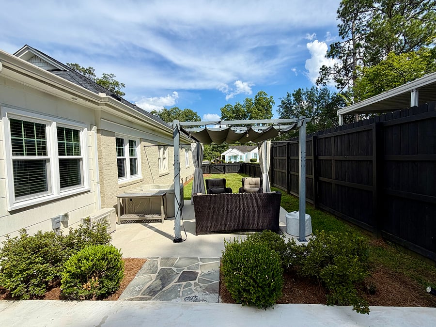 Outdoor patio area