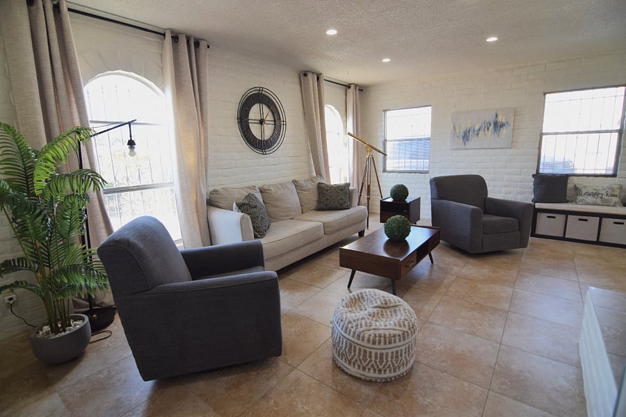 Living Room with Large Seating and Tasteful Decor