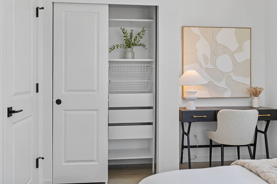 Closet Organizer. Plenty of clothes storage.