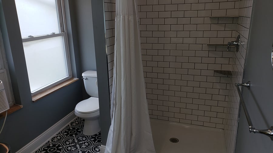 The larger bath on second floor