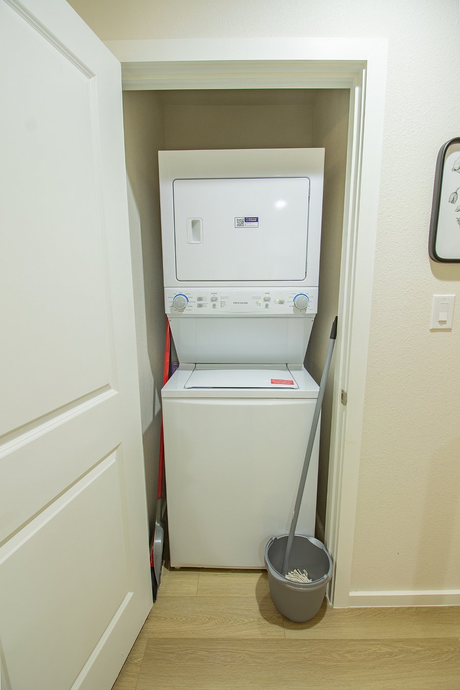 In-home washer and dryer for added convenience.