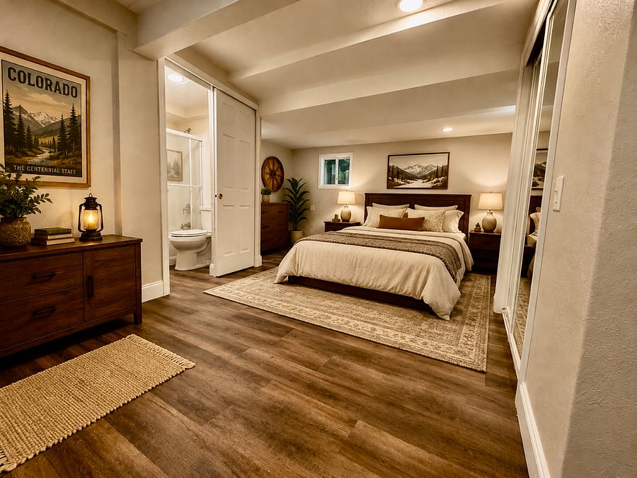 Basement bedroom