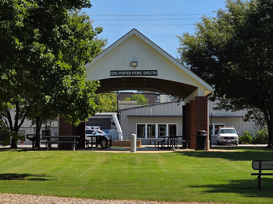 Picnic shelter in park