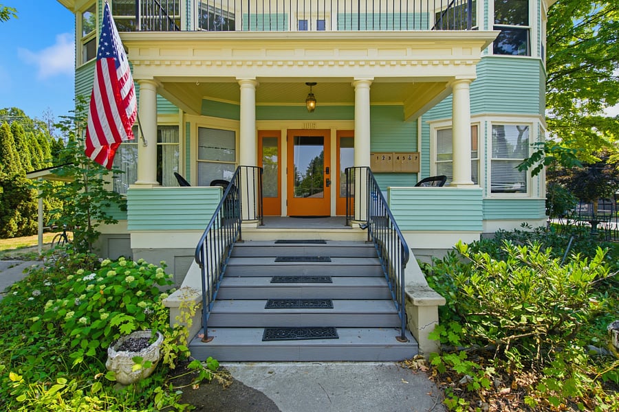 Main entry with personal security code