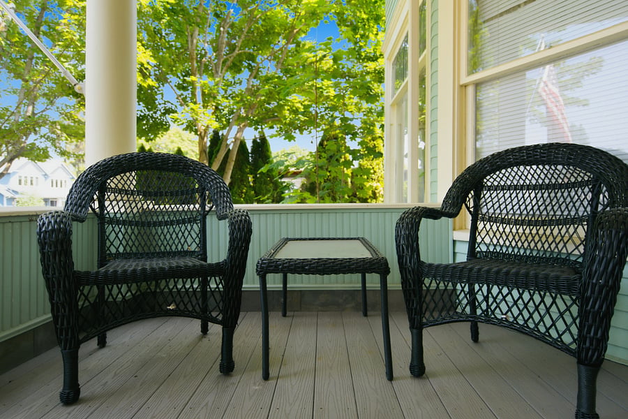 Enjoy a quiet moment outside on the front porch