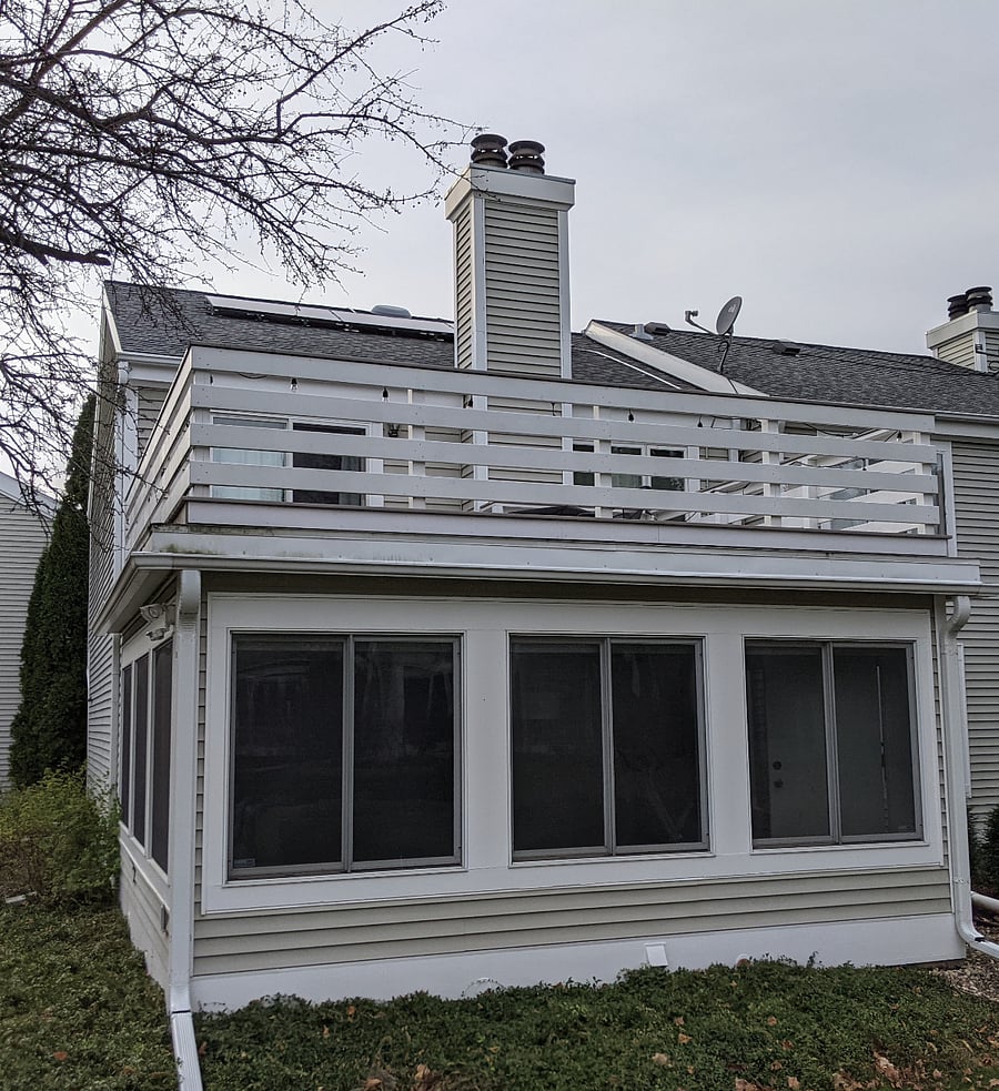 This addition sets this unit apart within Tamarack. Sunroom on the main floor with seven large windows, and a large deck above (accessed from a bedroom).
