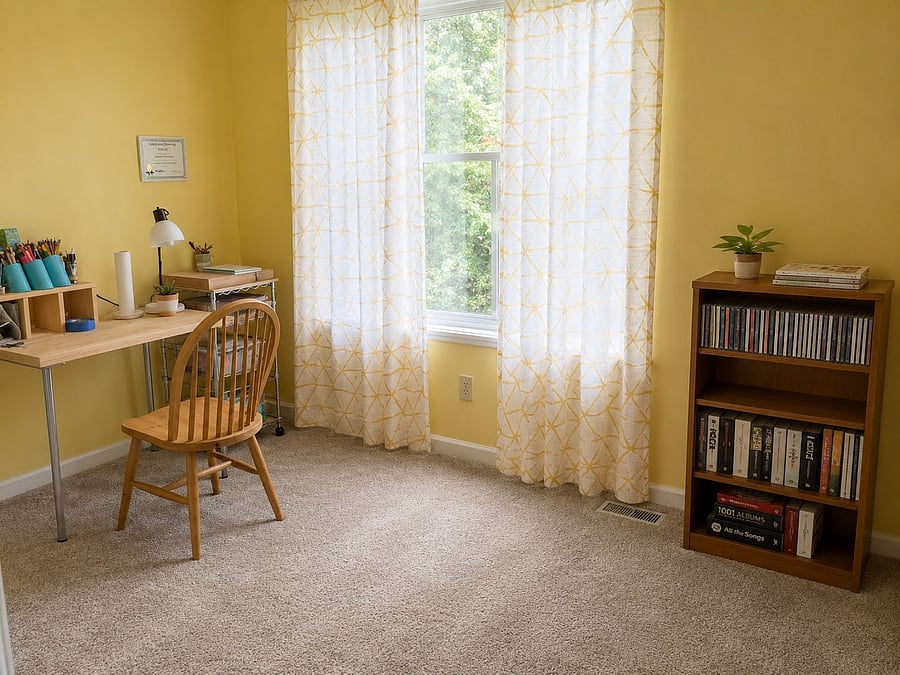 Bedroom 3 will be furnished with a queen bed and dresser. Can be furnished as an office if tenant prefers.