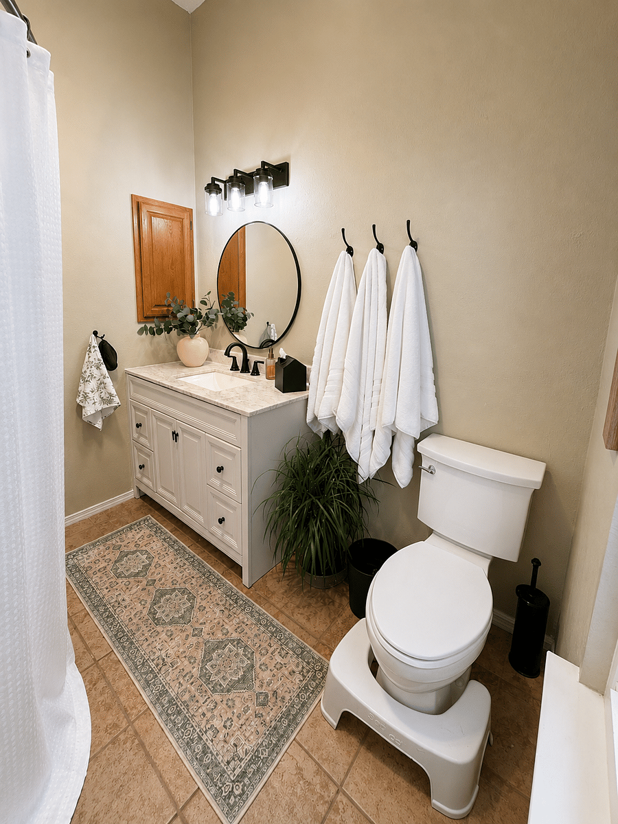 Hall bathroom. Includes one window + large rain fall shower head