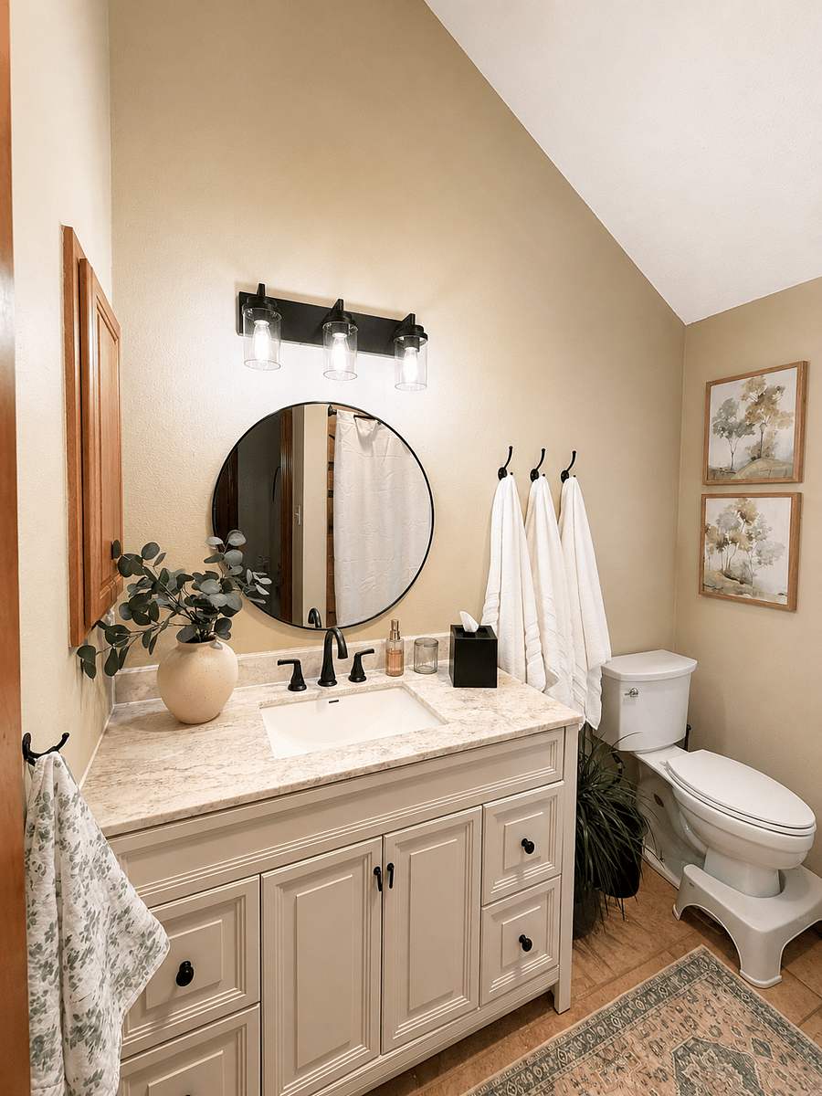 Hall Bathroom between queen suites