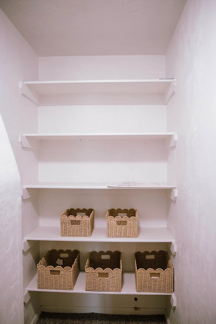 Walk-in closet with storage space